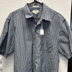 Cutter & Buck Men's Blue Plaid Shirt